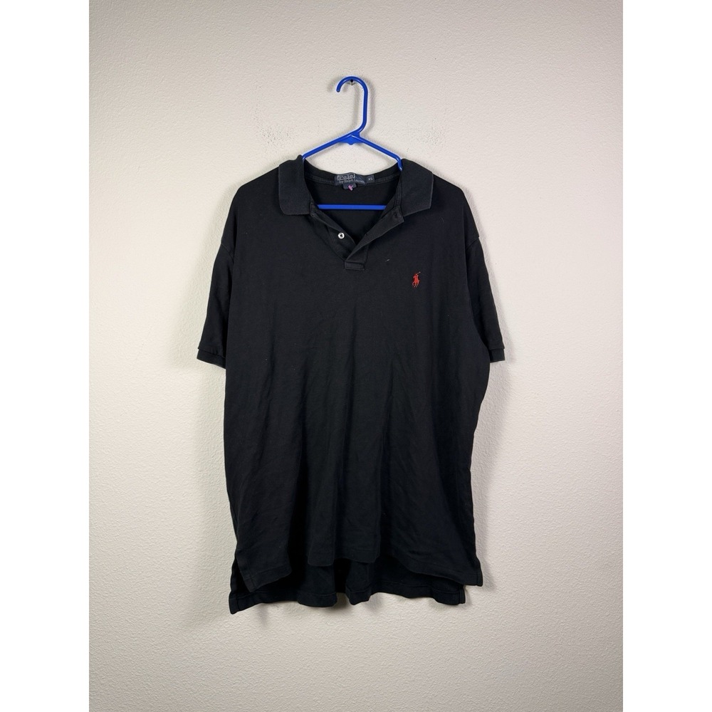 Polo Ralph Lauren Black Classic Fit Polo Shirt Mens XL